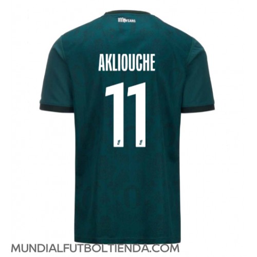 Camiseta AS Monaco Maghnes Akliouche #11 Segunda Equipación Replica 2024-25 mangas cortas